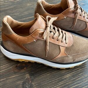 Huckberry Luca Brown Suede and Leather Runner Sneakers